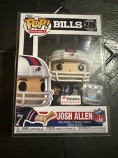 NFL JOSH ALLEN #249 STIFF ARM FANATICS EXCLUSIVE FUNKO POP! WITH .50MM CASE!