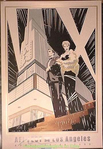 PÓSTER FESTIVAL DE CINE AFI 1988 GALERÍA IMPRESIÓN ILUSTRACIONES POR DENNIS MUKAI Foto 2 de 2