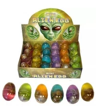 6 x Mini Space Alien Eggs Baby Embryo in Goo Party Bag Stocking Toy Gift N14 018