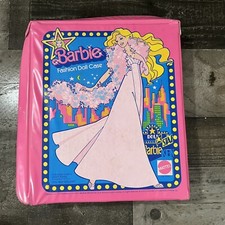 Vintage 1977 Mattel Barbie Friends Fashion Doll Trunk Pink Carry Case
