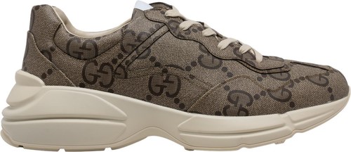 Gucci Rhyton GG Sneakers Men\'s Beige All Over Logo US 8 $1,190 Retail Gucci Rhyton GG Sneakers Men All Over Logo US8 $1,190 Retail main image 4