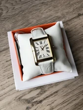New ESQ Women’s Analog Display Swiss Quartz White Leather Watch - 07101382