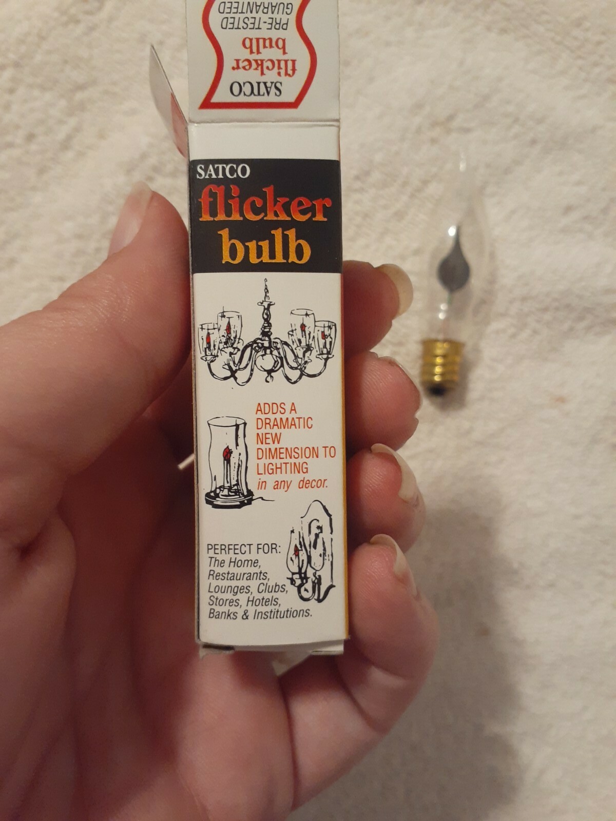 SATCO S3661 2-3Watts/120V Candle Tip Candelabra Base LOT OF 6