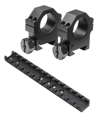 Picatinny Scope Mount Rail + 30mm Ring Mounts Fits Marlin 22 Camp 9 45 Carbine