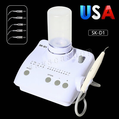 UPS Dental Ultrasonic Scaler Endo Perio fit DTE Handpiece 5 Tips +2 Bottles FDA