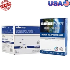 Premium Multipurpose Copy Paper 97 Bright White 24lb Jam-Free 5000 Sheets New