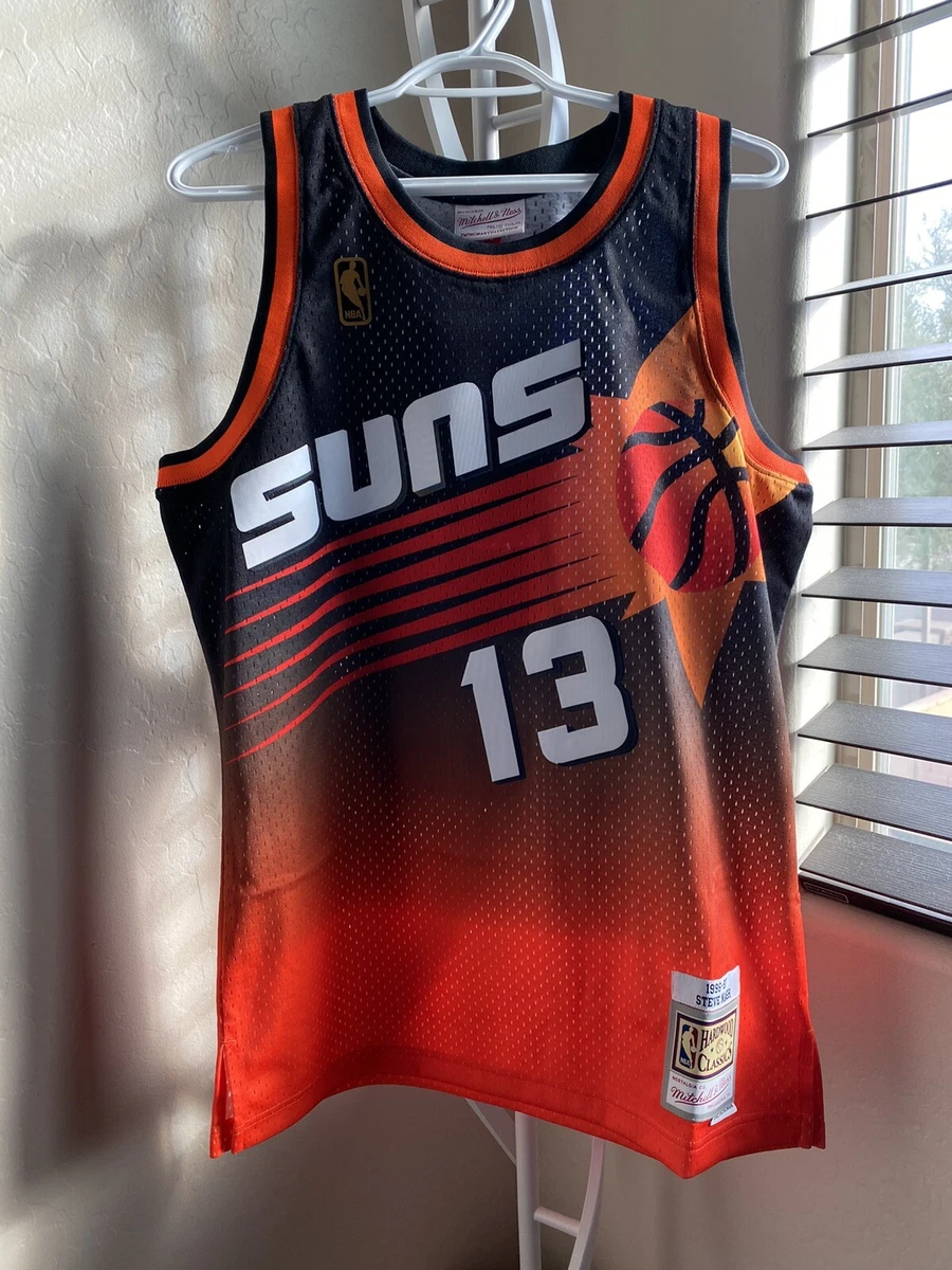  Mitchell & Ness NBA Swingman Alternate Jersey Suns 96 Steve  Nash Black SM : Sports & Outdoors