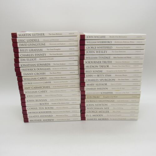 Heroes of the Faith Set of 40 Books Christian - Bonhoeffer Livingstone Moody Nee - Picture 1 of 4