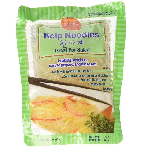 Sea Tangle Noodle Company Kelp Noodles With Green Tea 12 Oz 340 G Gluten-