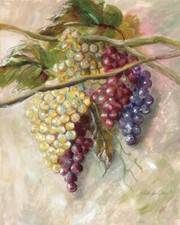 Ceramic Backsplash Tile Mural Fruit Vegetable Kitchen/Bathroom - Grape Flourish