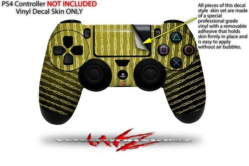 Skin for Sony PS4 Controller Binary Rain Yellow - Picture 2 of 3