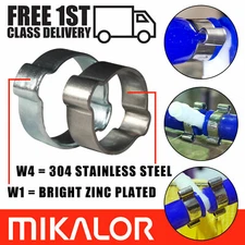 Double Ear Clamps O Clips Stainless Steel BZP Fuel Air Water Mikalor Hose Pipe