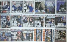 Kamala Harris BIDEN Rise+Fall ELECTION 18 Newspaper Lot New York Post Trump 2024