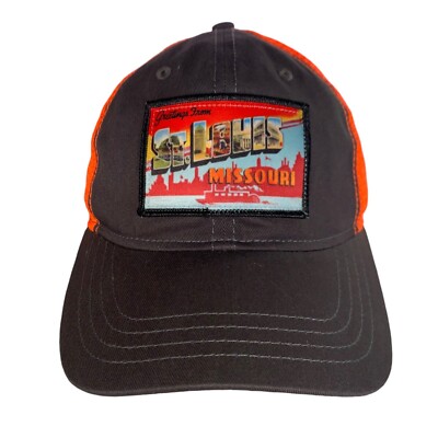 Paramount Apparel Greetings from St. Louis Missouri Trucker Hat Brown / Orange O