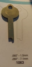 Sargent & Greenleaf Flat Steel Key Blank # 1063 