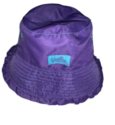 PURPLE PLAID REVERSIBLE UV SKINZ SIZE BUCKET HAT SUN CAP B34