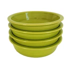 (4) FIESTAWARE HLC GREEN 7" CEREAL BOWLS USA