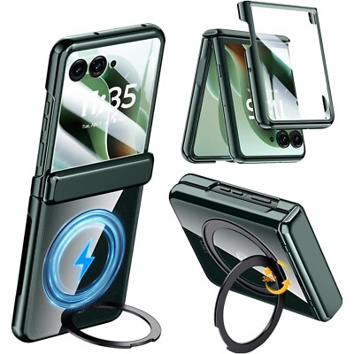 For Motorola Razr Ultra 2025/Razr 2024 Magnetic Hinge Case with Screen Protector