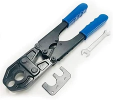 1/2-Inch & 3/4-Inch Combo Pex Pipe Crimping Tool for Copper Ring with Go-No-Go G