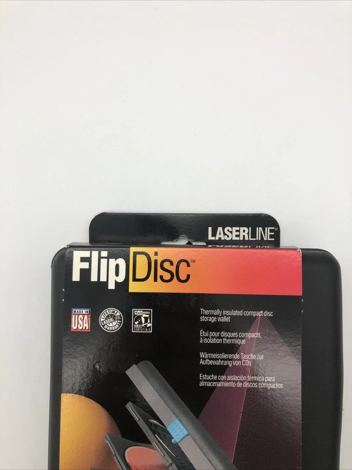 Disco abatible vintage Laserline 24 capacidades estuche de transporte nuevo modelo FD24 CD discos de juego Foto 2 de 4