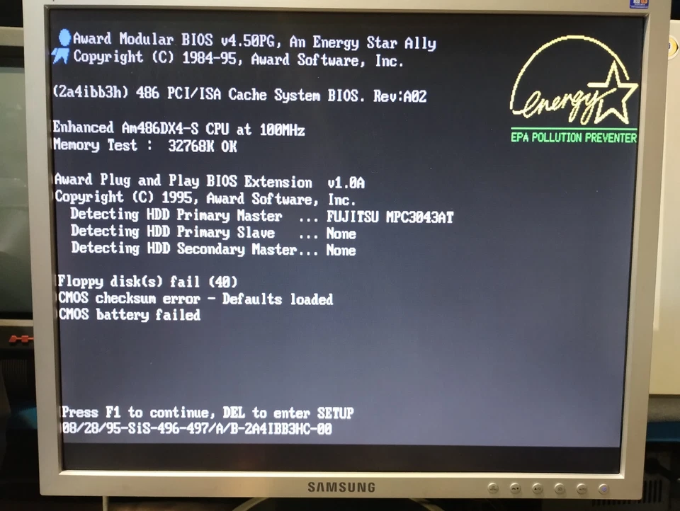 486 100MHZ AMD Am486 DX4-100 + Heatsink A80486DX4-100 SV8B SV8T NV8T Vintage CPU - Immagine 2 di 4