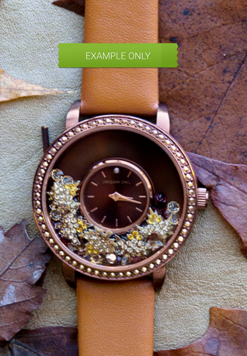 Origami Owl Rose Gold and Gold-Tone Crystal Accent Watch Origami Owl Rose Gold Watches for Women | Mercari main image 4