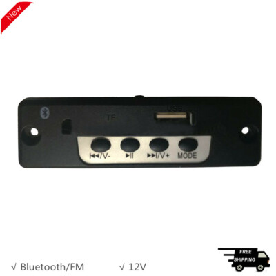 12V Bluetooth Decoder WAV MP3 Speaker Radio Decoding FM 87.5-108.0MHZ Broadcast