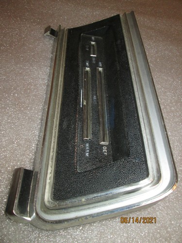 1967 DODGE DART HEATER CONTROL RADIO DELETE DASH BEZEL TRIM PLATE ORIGINAL OEM - Picture 5 of 7