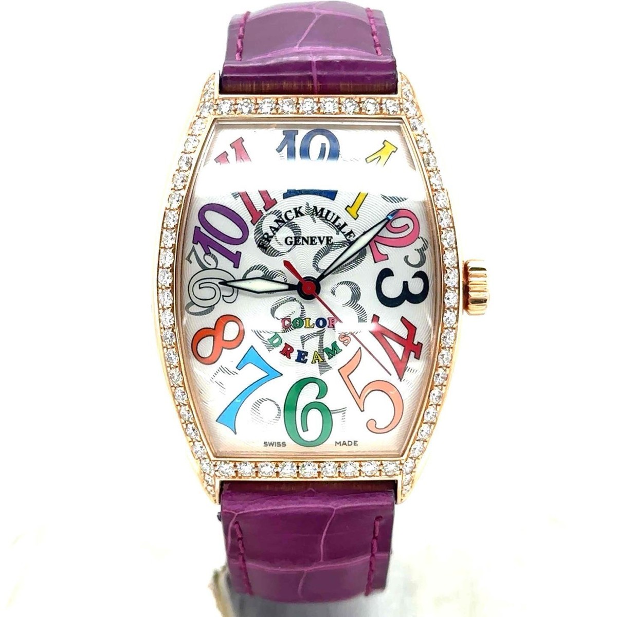 Franck Muller Color Dreams 33mm 18k Rose Gold Diamond Bezel 5851 M