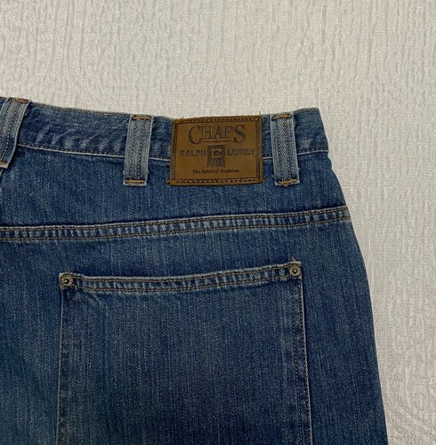 Chaps Ralph Lauren Men's Jeans 40x32 Blue Utility Work Straight - Picture 7 of 10