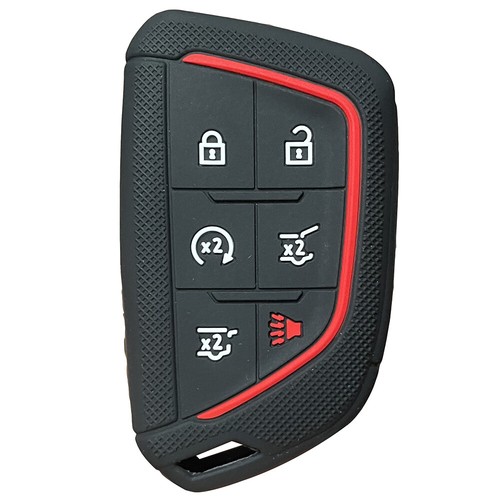 Fit Cadillac XT6 Escalade ESV 6 Button Remote Smart Key Fob Silicone Case Cover - Picture 9 of 15