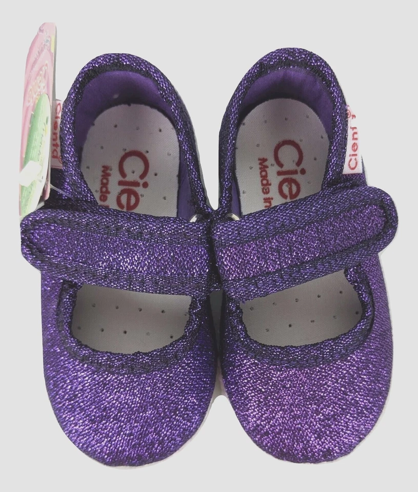 CIENTA Infantil Niñas 2.5 EE. UU. Púrpura Brillante Lona Mary Jane Suela Frutal ESPAÑA Foto 2 de 2
