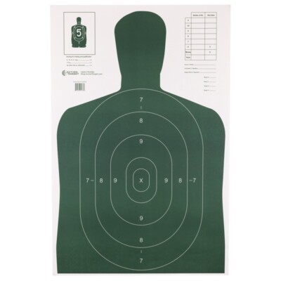 Action Target B-27E Economy Target Green Silhoutte 23'' x 35''  100 Per Box