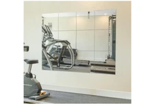 Home Gym Mirrors 12 Inch X 12Pcs Wall Mounted Mirror Glass Frameless Full Length