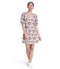 Women’s RIXO Floral Short Sleeve Button-Up Shift A Line Dress- Size 4