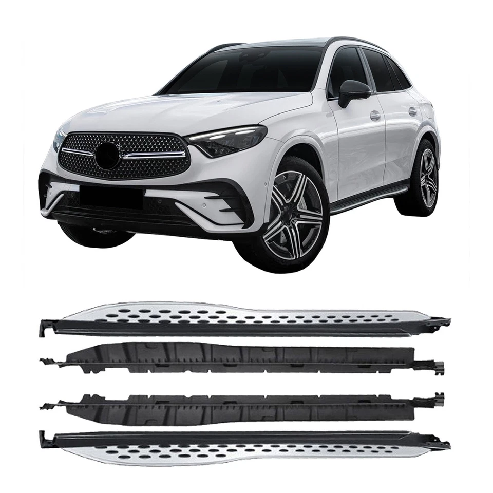 Marche-Pieds Latéraux Marche Pieds Aluminium Pour Mercedes GLC X254 Depuis 2022 - Photo 2/4