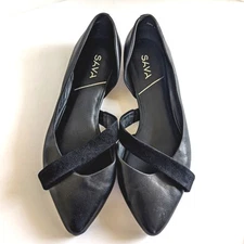 SAVA Flats Leather & Suede 💕 Black & White US 8