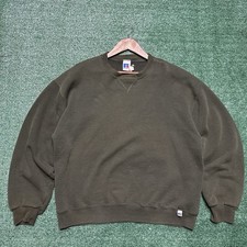 Vintage 90s Russell Athletic Blank Fleece Crewneck Pullover Sweatshirt - Large