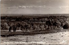 Worland Wyoming Big Horn River Valley Scenic View RPPC Vintage Postcard 4P28-5