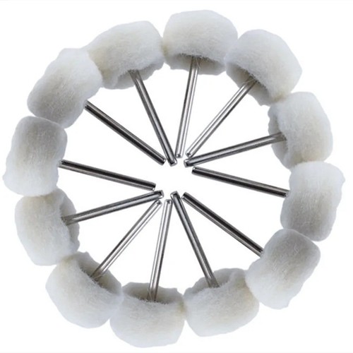 10PCS Felt Polishing Wheels 3mm Shank Buffing Disc Rotary Tool FREE UK SHIPPING - Picture 4 of 11