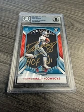 2021 PANINI PRO FOOTBALL HOF - DREW PEARSON - SIGNED BECKETT AUTO GOLD