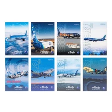 NEW Alaska Airlines Boeing 737 OFFICIAL Pilot Trading Cards (set of 8 cards)