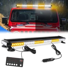 80 LED Emergency Strobe Rooftop Light Bar For Tow Truck Pickup Snowplow 37"