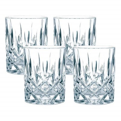 Noblesse Collection Whiskey Glass, Set of 4 Crystal Clear Glasses, 4-Inch Tum...