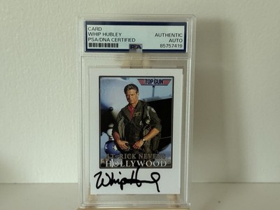 Whip Hubley Autographed Lt. Rick Nevens Top Gun Custom Card PSA/DNA On-Card Auto