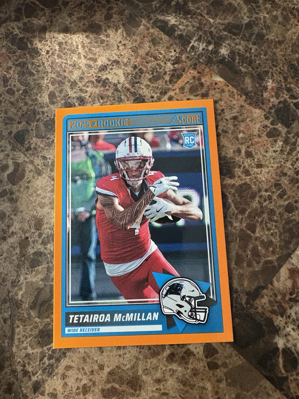 2025 Score Tetairoa McMillan Carolina Panthers Orange Rookie #17