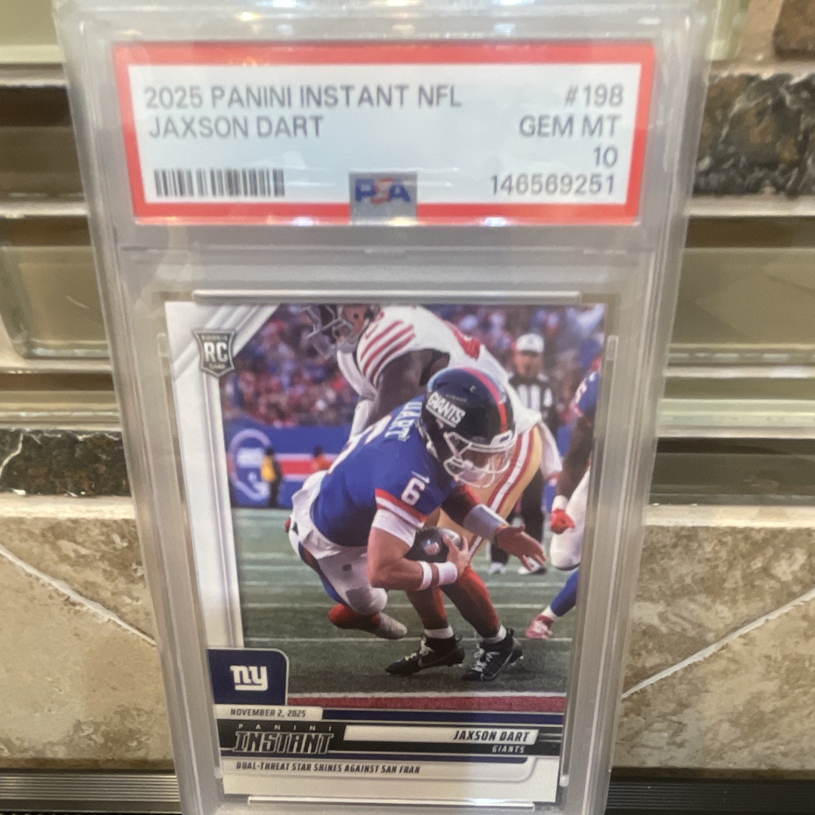Jaxson Dart Panini Instant NFL #198 Base