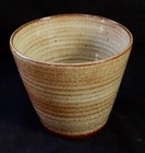 A 1960s 70s Poole Pottery Plant Pot Brown  Soft Grey Green