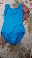 Girl's Turquoise Tank Eurotard Leotard XS with Full Front Liner