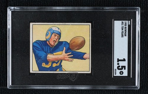 Tom Fears #51 1950 Bowman card
